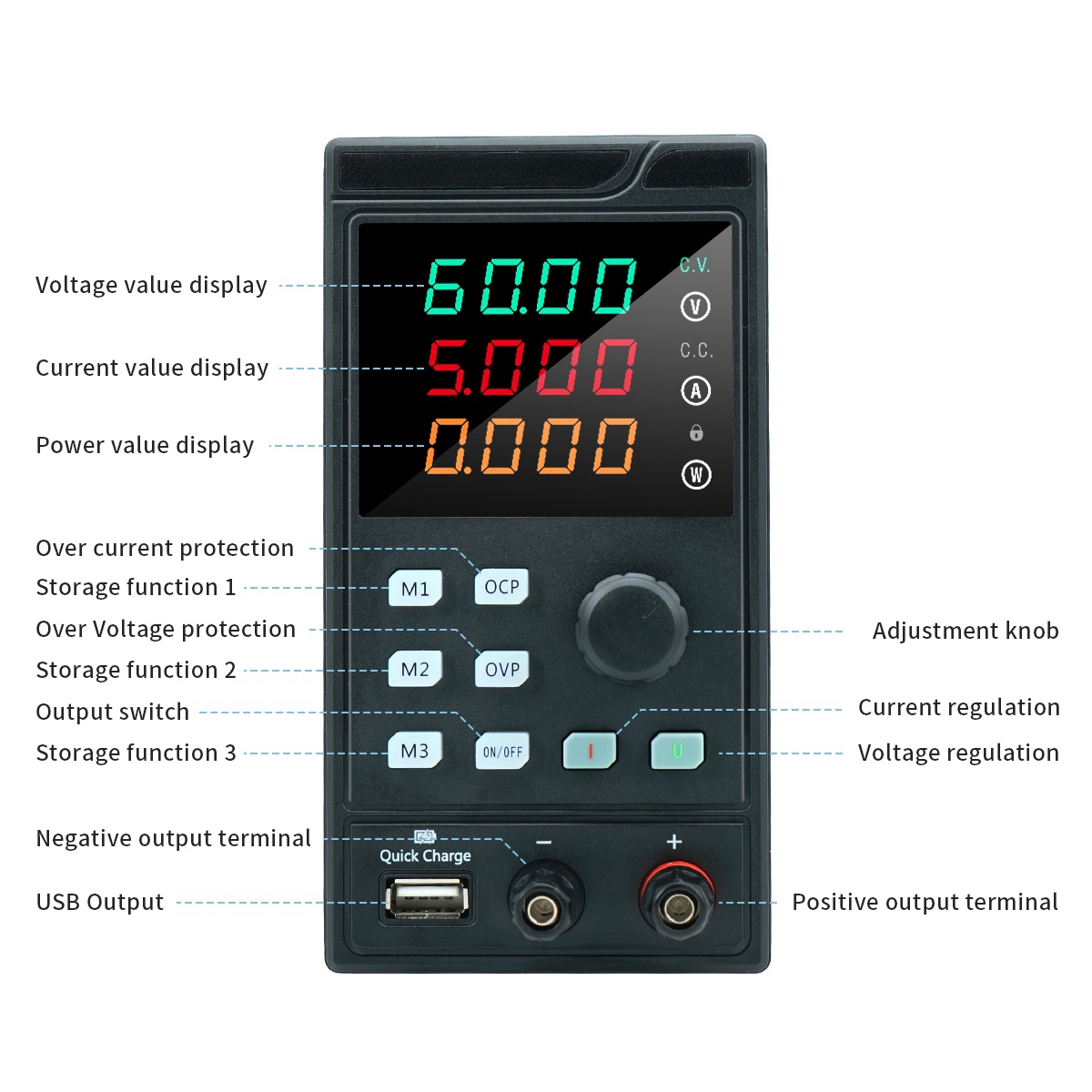 MYAMI 30 в 32 в 10 А с USB/RS4 – обзор и цена Programmable Dc Power Supply 60V 5A